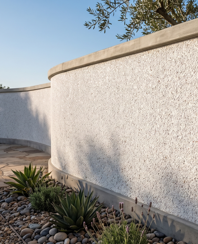 Muro com revestimento cristal